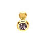 Yellow gold pendant with amethyst