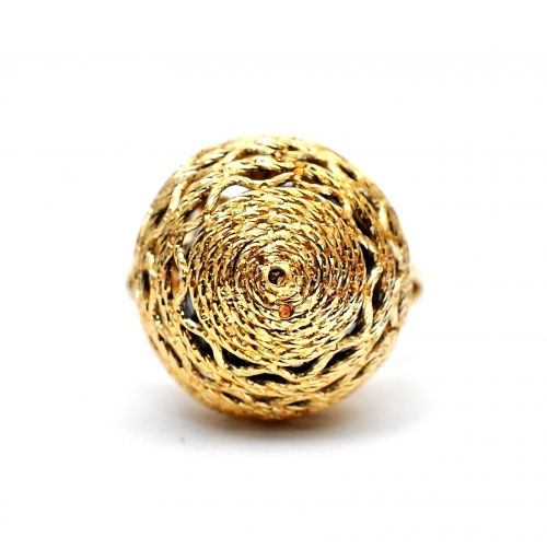 Yellow and negru gold ring