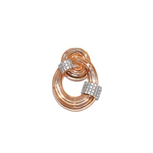 Rose gold pendant with zircons