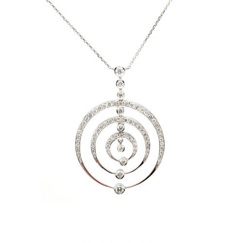 White gold necklace with diamonds 1.45 ct