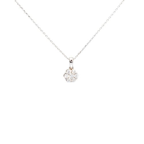 White gold necklace with diamonds 0.37 ct 
