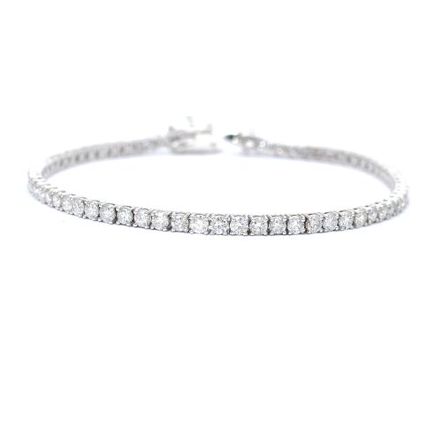 White gold tennis bracelet with diamonds 4.25 ct