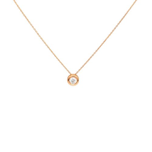Rose gold necklace with diamonds 0.19 ct