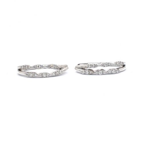 White gold earrings with diamonds 0.41 ct
