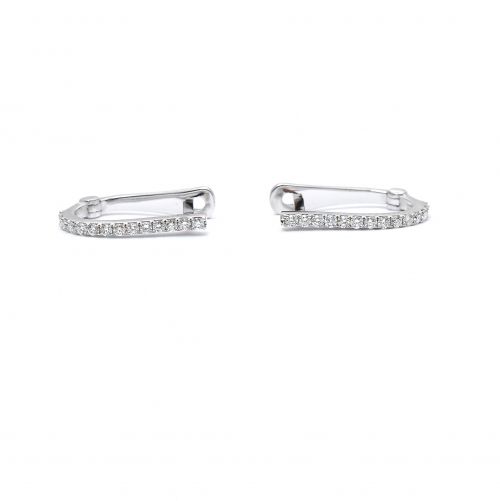 White gold earrings with diamonds 0.26 ct