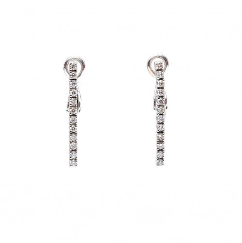 White gold earrings with diamonds 0.30 ct