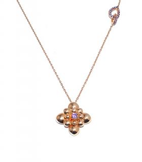 Rose gold necklace with amethyst