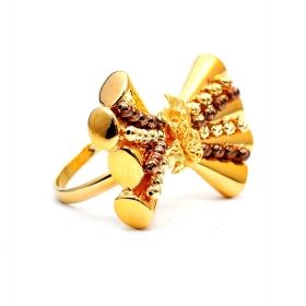 Yellow and brown gold  ring