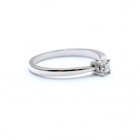 White gold engagement ring with diamond 0.11 ct
