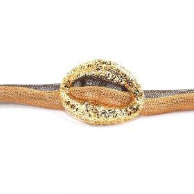Yellow and brown gold bracelet