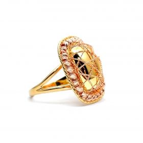 Yellow and rose gold ring