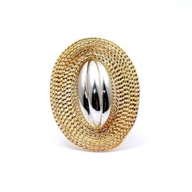 White and yellow gold ring