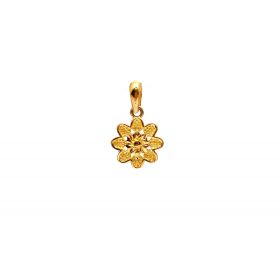 Yellow gold flower pendant