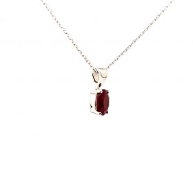 White gold necklace with ruby 0.65 ct