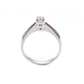 White gold engagement ring with diamond 0.27 ct