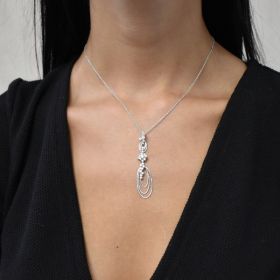 White gold necklace with diamonds 0.86 ct