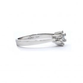 White gold engagement ring with diamonds 0.32 ct