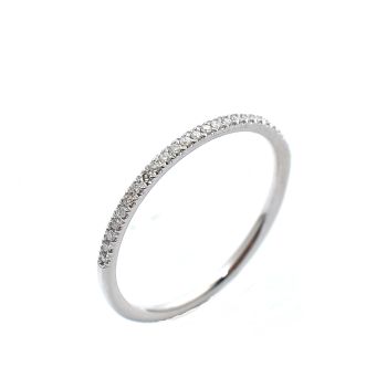 White gold ring with diamonds 0.11 ct