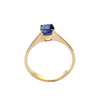 Yellow gold ring with sapphyre 0.84 ct