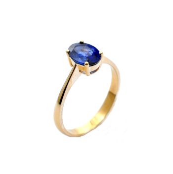 Yellow gold ring with sapphyre 0.99 ct