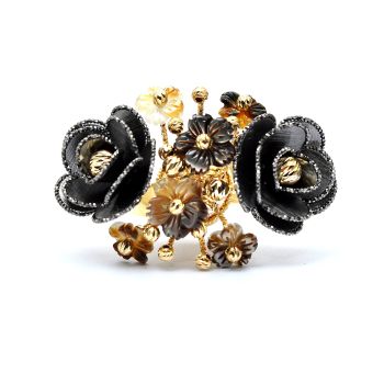 Yellow and black gold ring