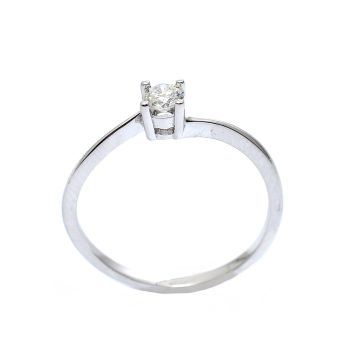White gold engagement ring with diamond 0.16 ct
