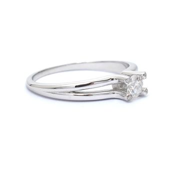 Годежен пръстен от бяло злато с диамант 0.29 ct