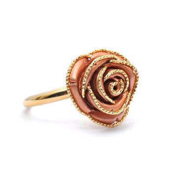 Yellow and rose 14K gold ring