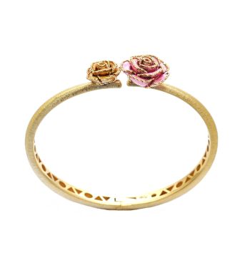 Yellow and rose 14K gold bracelet