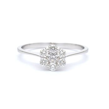 White gold ring with diamonds 0.37 ct