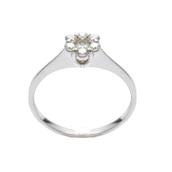 White gold ring with diamonds 0.37 ct