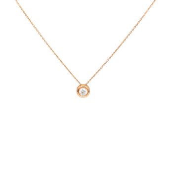 Rose gold necklace with diamonds 0.19 ct