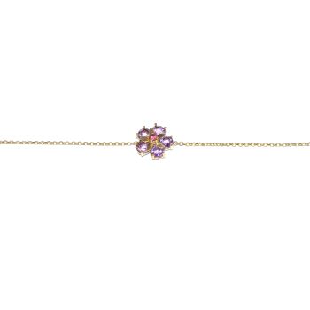 Yellow gold bracelet with amethyst