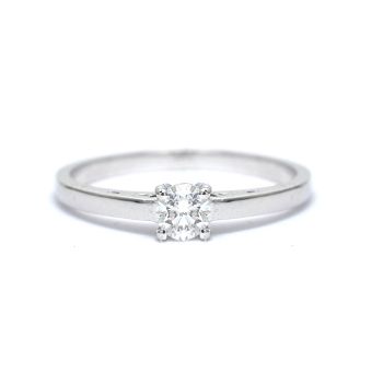 Годежен пръстен от бяло злато с диамант 0.25 ct