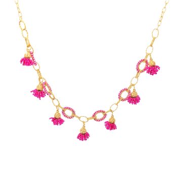 Yellow  and rose gold necklace