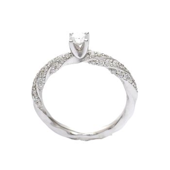 White gold engagement ring with diamond 0.61 ct