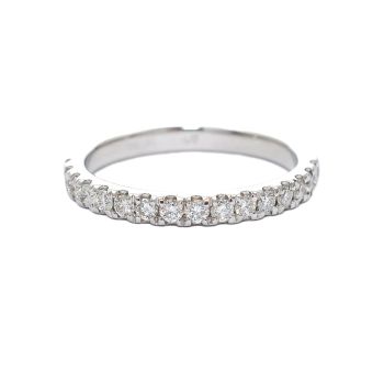White gold engagement ring with diamond 0.59 ct
