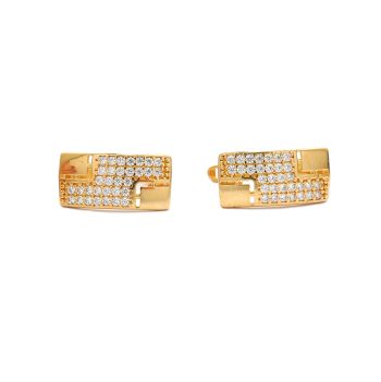 Yellow gold earrings with zircons