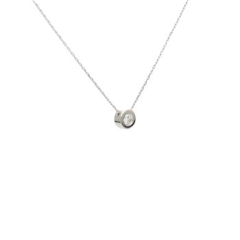 White gold necklace with diamonds 0.07 ct