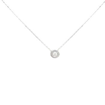 White gold necklace with diamonds 0.17 ct