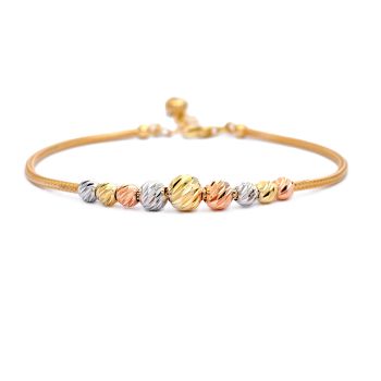 Yellow , rose and white gold bracelet