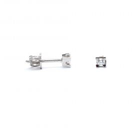 White gold earrings with diamonds 0.12 ct