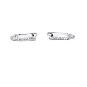 White gold earrings with diamonds 0.26 ct
