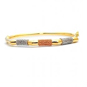 Rose, yellow and white gold bracelet