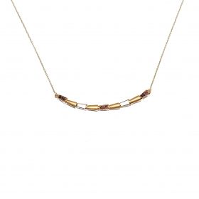 Yellow gold necklace with smoky quartz