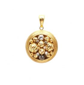 White and yellow gold pendant